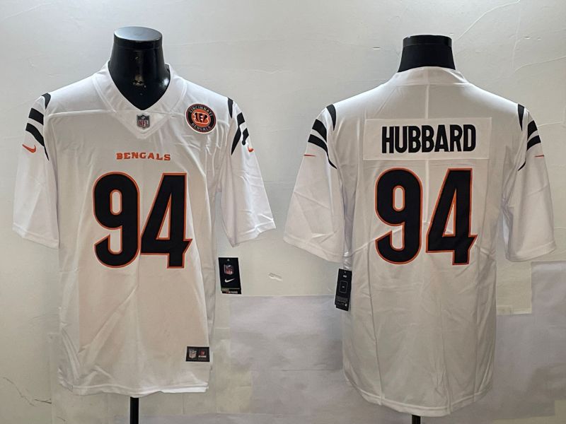 Men Cincinnati Bengals #94 Hubbard White Second generation 2024 Nike Limited NFL Jersey style 4->cincinnati bengals->NFL Jersey